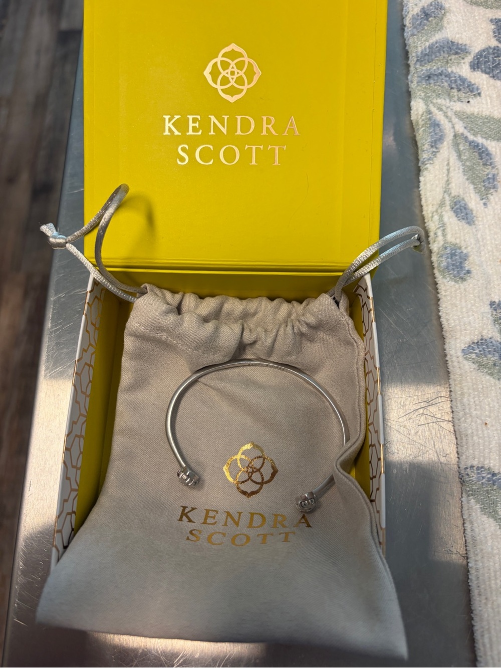 Kendra Scott Silver Open-Ended Cuff Bracelet